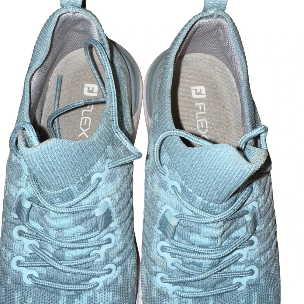 FootJoy Flex XP Womens 7.5 Blue Camo Golf Shoes Preppy Golfcore Country Club